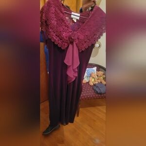 Elegant Purple Lace Women's Dress